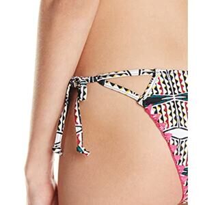 New Volcom Nomad Tide Skimpy Bikini Low Coverage Geometric Bottom Cut Out XL
